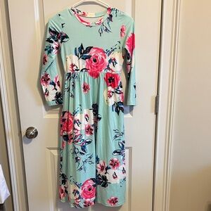 Floral Mint Green Dress